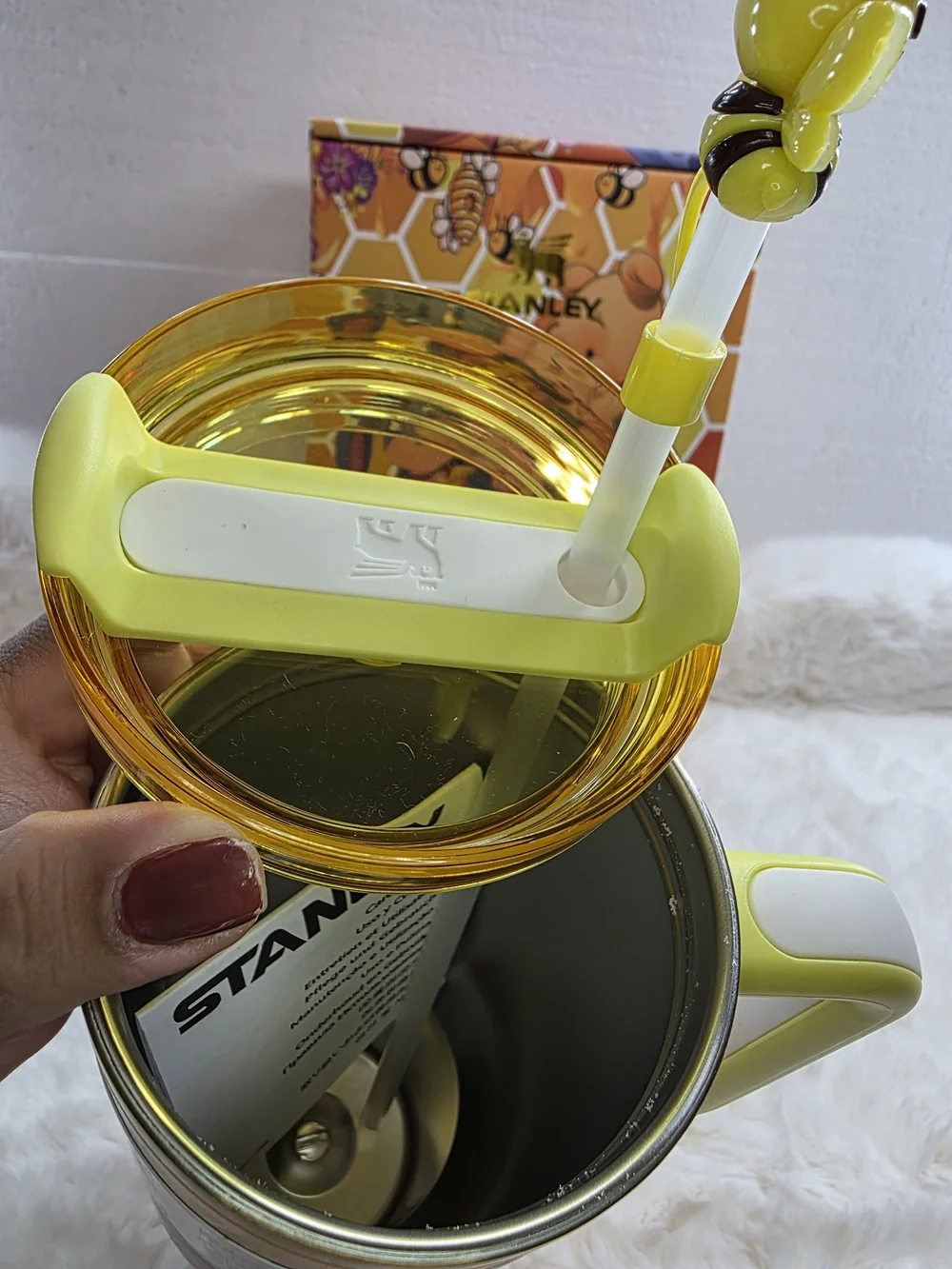 Yellow Stanley Insulated Quencher Tumbler with Handle